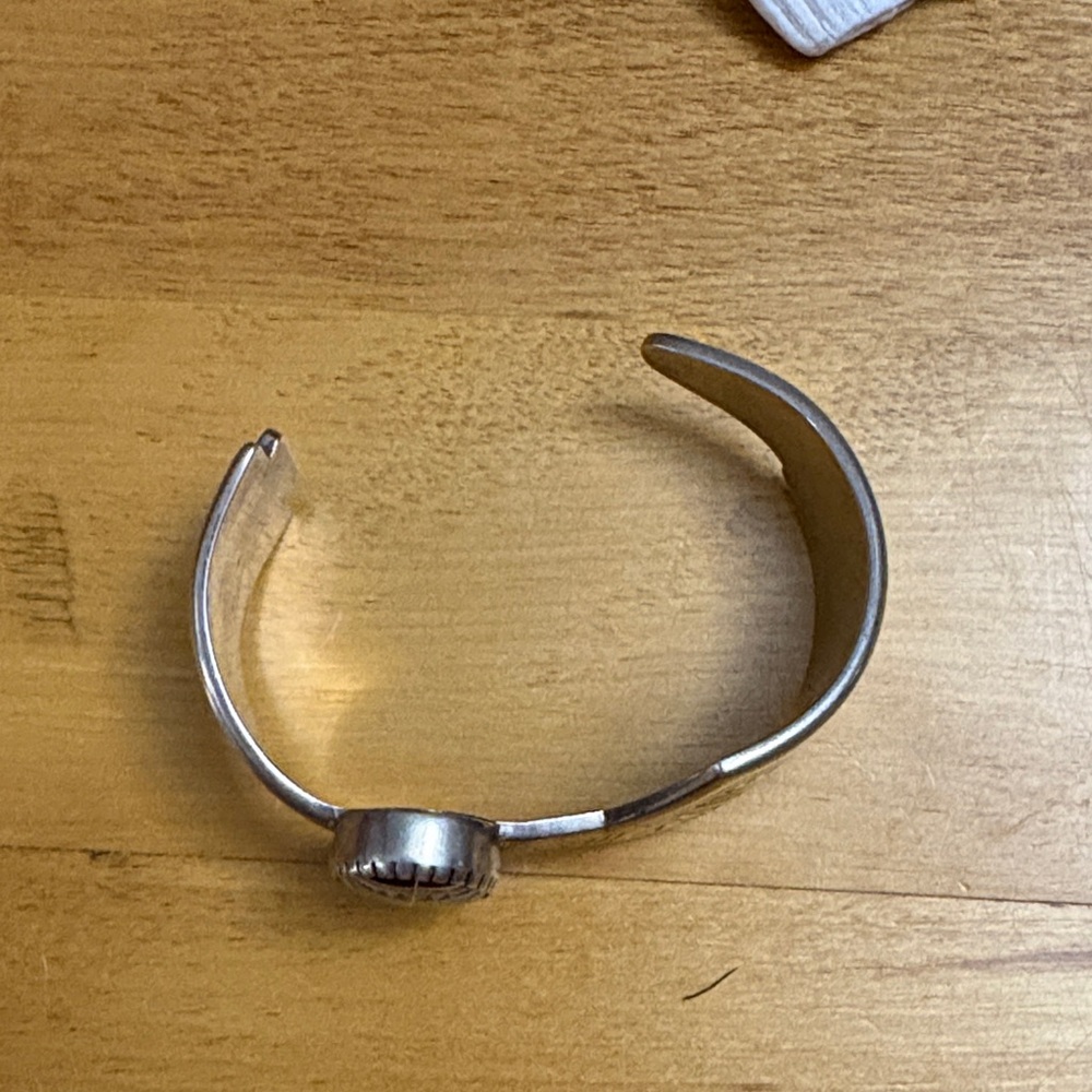 SOLD Sterling RMT X Carolyn Pollack Relios Morning Star Genuine Stone Inlay Cuff - Picture 6 of 14